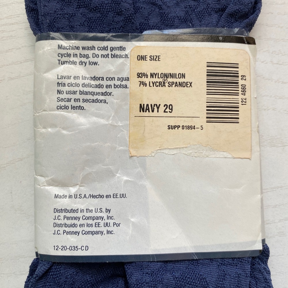 NWT Worthington Vintage Trouser Socks Navy OS Career Business Casual Workwear - Picture 4 of 4